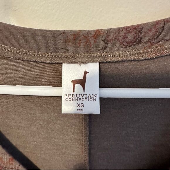 Peruvian Connection Short‎ Sleeve T-Shirt Dress Soft Modal Blend Women’s XS - Picture 4 of 10